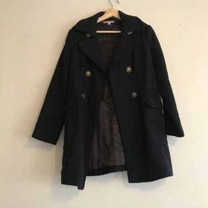 Gap navy military double-breasted wool coat